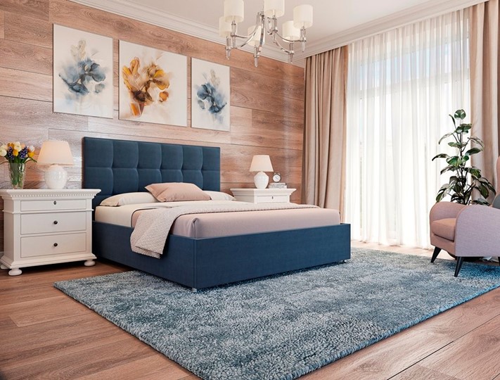 Спальная кровать Люкс размер 160*200 с основанием в Новосибирске - изображение 3