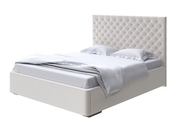 Кровать в спальню Modena 180x200, Велюр (Scandi Cotton 3 Лён) в Новосибирске