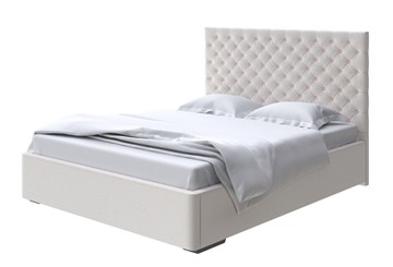Спальная кровать Modena 200x200, Велюр (Scandi Cotton 3 Лён) в Новосибирске