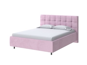 Спальная кровать Nety 180х200, Велюр (Teddy Розовый фламинго) в Новосибирске