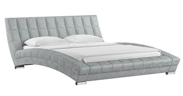 Двуспальная кровать Оливия 160 арт. Дарлинг грей сандал (светло-серый) с основанием в Новосибирске - предосмотр