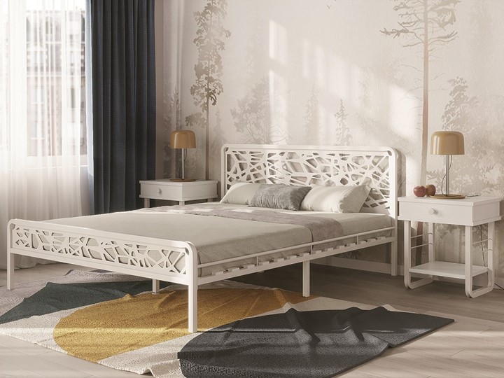 Спальная кровать Орион, 1600, белый в Новосибирске - изображение 1