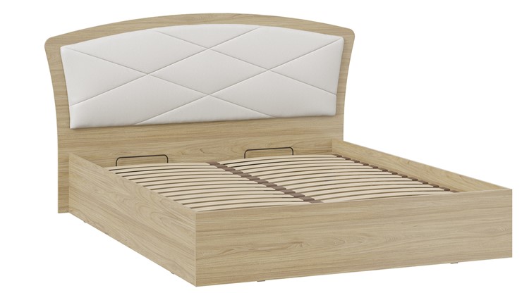 Кровать 2-спальная с подъемным механизмом Сэнди Тип 1 без заглушины (Вяз благородный/Белый) в Новосибирске - изображение 1