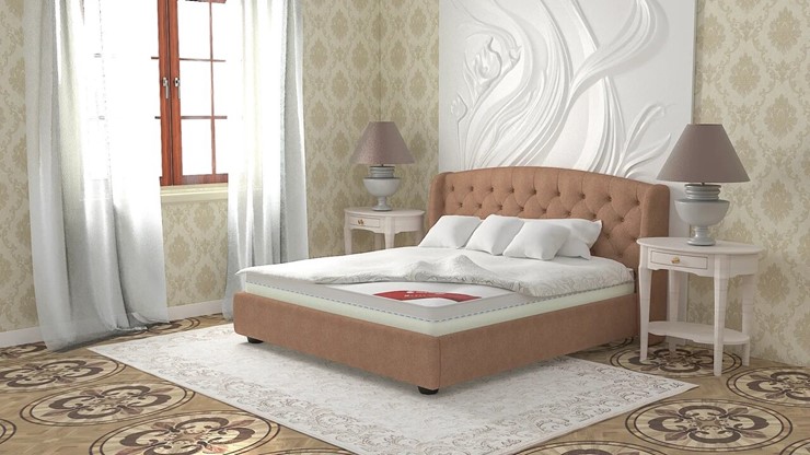 Двуспальная кровать Сильва 180х200 (с основанием) в Новосибирске - изображение 3