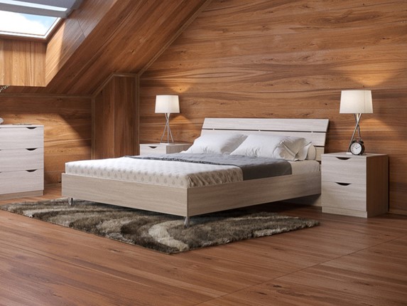 Кровать 2-спальная Rest 1, 160х200, дуб шамони в Новосибирске - изображение