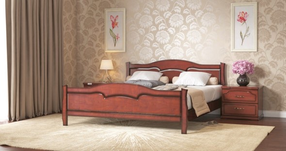 Кровать полуторная Лидия 140*195 с основанием в Новосибирске - изображение