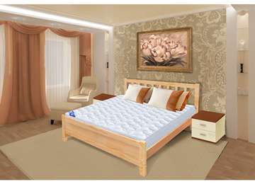 Кровать 1.5-спальная Прага 140х190 с оcнованием в Новосибирске