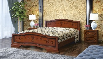 Кровать спальная Карина-6 (Орех) 160х200 в Новосибирске
