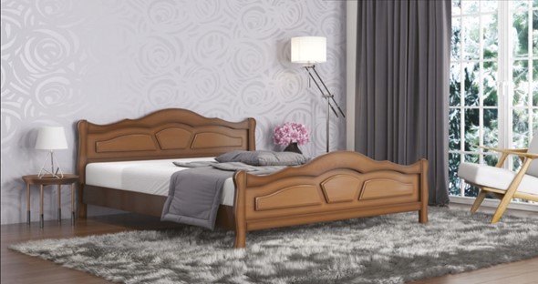 Спальная кровать Легенда 140*195 с основанием в Новосибирске - изображение