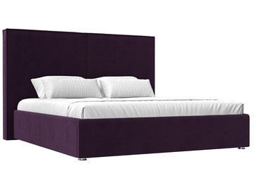 Двуспальная кровать с механизмом Аура 160, Фиолетовый (Велюр) в Новосибирске