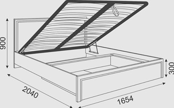 Кровать с механизмом двуспальная Беатрис М08 (Орех Гепланкт) в Новосибирске - предосмотр 1