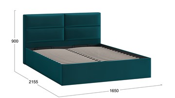 Кровать с подъемным механизмом Глосс Тип 1 (Велюр Confetti Izumrud) в Новосибирске - предосмотр 1