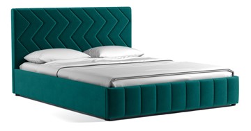 Двуспальная кровать с механизмом Милана 160, Tenerife izumrud (сине-зелёный) в Новосибирске