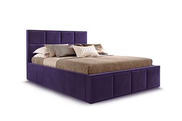 Двуспальная кровать с механизмом Октавия 1400 с ящиком, Мора фиолетовый в Новосибирске