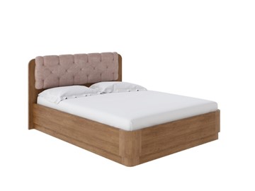 Двуспальная кровать с механизмом Wood Home 1 160х200, Антик (сосна) с брашированием/Лофти Мокко в Новосибирске - предосмотр