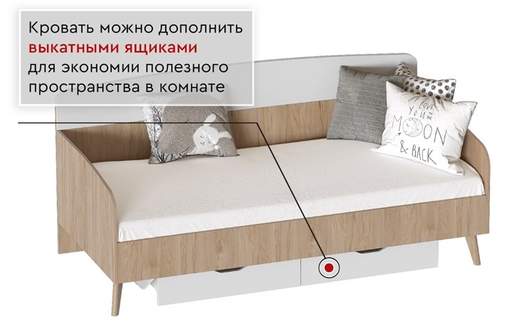 Кровать с основанием Калгари 900 молодежная в Новосибирске - изображение 1