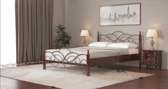 Кровать спальная Марго 160*200 с основанием в Новосибирске - изображение