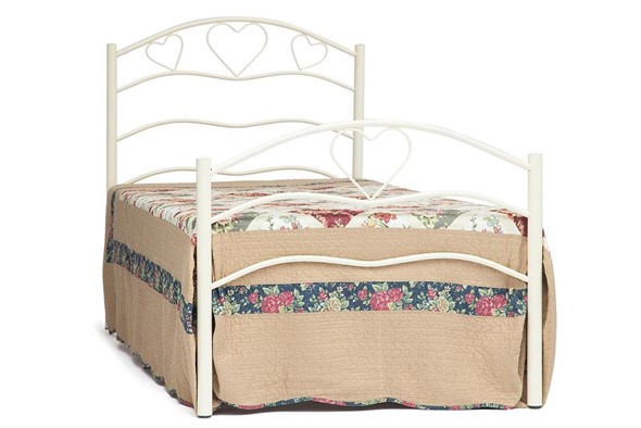 Кровать 1-спальная ROXIE 90*200 см (Single bed), белый (White) в Новосибирске - изображение