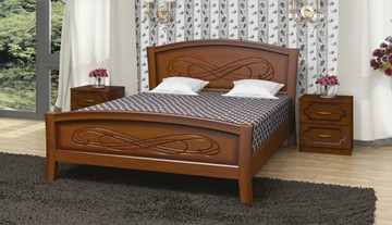 Спальная кровать Карина-16 (Орех) 120х200 в Новосибирске