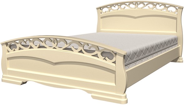 Кровать 1.5-спальная Грация-1 (слоновая кость) 140х200 в Новосибирске - изображение