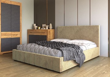 Кровать в спальню Нельсон Абстракция 120х200 (вариант 3) с основанием в Новосибирске - предосмотр 1