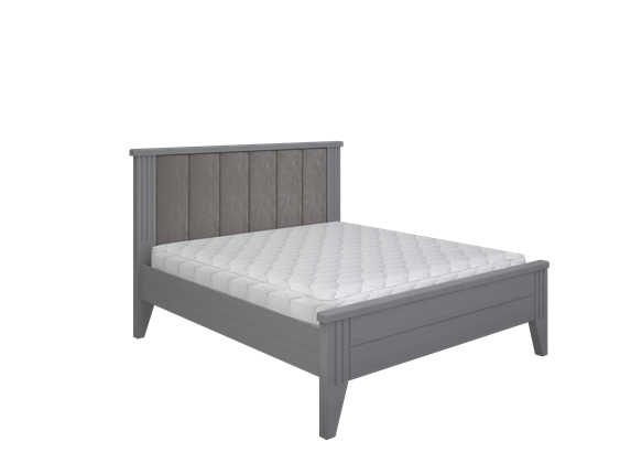1,5-спальная кровать с мягкой спинкой Верона 1200, Серый в Новосибирске - изображение