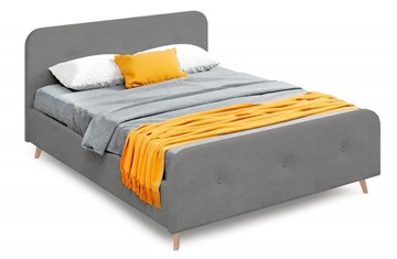 Спальная кровать Сиерра 1400 (с основанием) Торонто серый в Новосибирске
