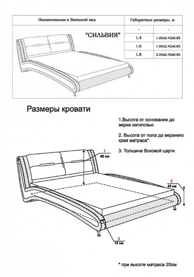 Кровать 2х-спальная Сильвия 1600х2000 в Новосибирске - изображение 13
