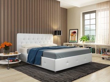 Кровать с механизмом двуспальная Афина размер 160х200, Ideal 301.кож.зам в Новосибирске
