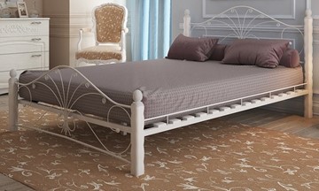 Кровать 1.5-спальная Фортуна 1, 1400, белый/белый в Новосибирске