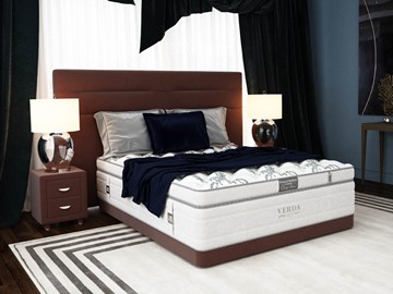 Двуспальная кровать Modern/Basement 180х200, Флок (Велсофт Спелая слива) в Новосибирске