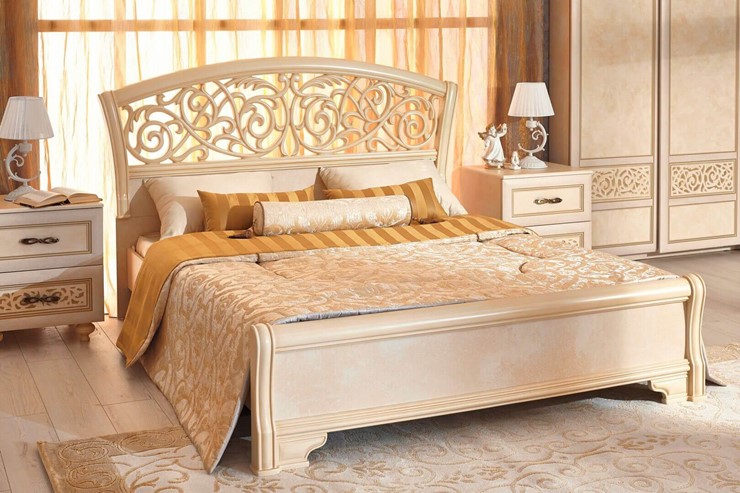 Модульная спальня Александрия, кровать, 2 тумбочки, Ленто в Новосибирске - изображение 5
