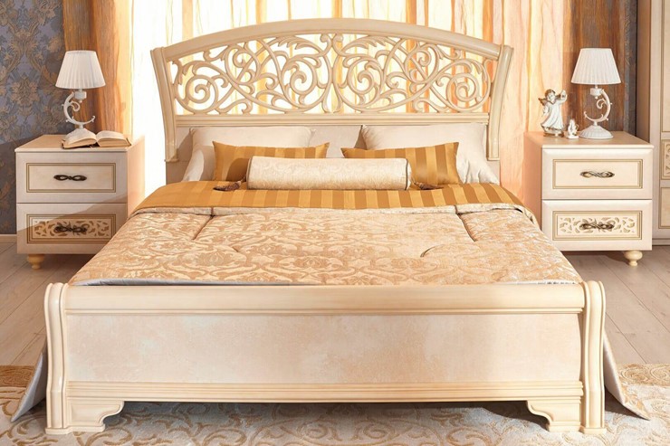 Модульная спальня Александрия, кровать, 2 тумбочки, Ленто в Новосибирске - изображение 6
