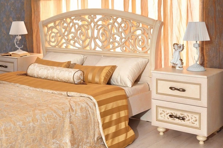 Модульная спальня Александрия, кровать, 2 тумбочки, Ленто в Новосибирске - изображение 10