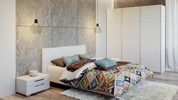 Модульная спальня Наоми №2, цвет Белый глянец в Новосибирске - предосмотр 7