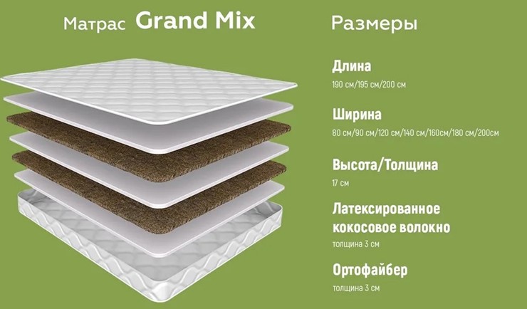 Матрас Grand, Mix в Новосибирске - изображение 5