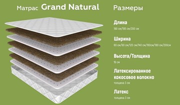 Матрас Grand, Natural в Новосибирске - предосмотр 4