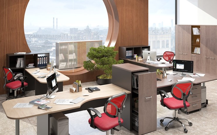 Офисный комплект мебели Xten в опенспэйс для четырех сотрудников в Новосибирске - изображение 5