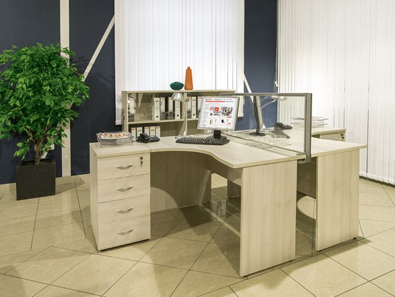 Офисный набор мебели Комфорт (дуб шамони) №2 в Новосибирске - изображение