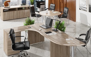 Мебель для персонала Wave 2, рабочий стол и конференц-стол в Новосибирске