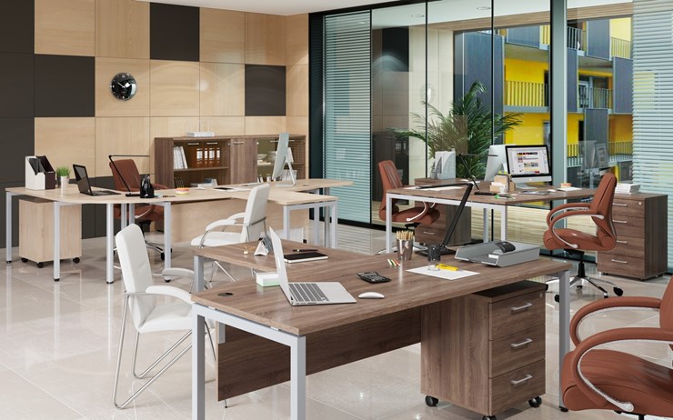 Комплект офисной мебели Xten S 1 - один стол с приставным брифингом в Новосибирске - изображение