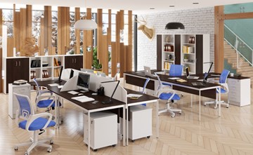 Набор мебели в офис Imago S - два стола, две тумбы в Новосибирске