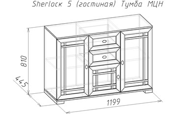 Тумба Sherlock 5 МЦН, Дуб сонома в Новосибирске - предосмотр 3