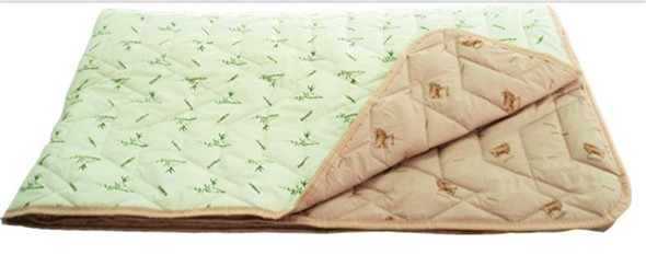 Одеяло «Зима-Лето», ткань: тик, материалы: бамбук/верблюжья шерсть в Новосибирске - изображение