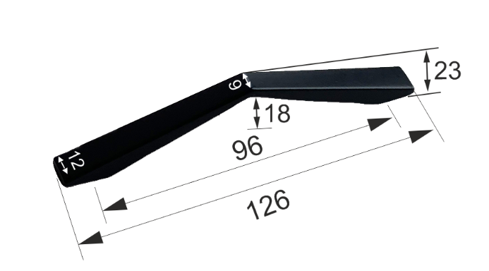 Ручка 0002 (96) Черный матовый в Новосибирске - изображение 1