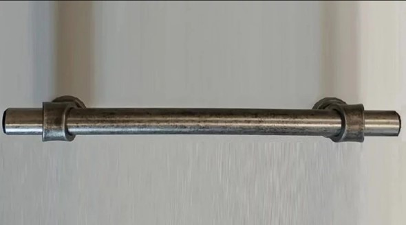 Ручка-скоба (128 мм), античное серебро Прованс в Новосибирске - изображение