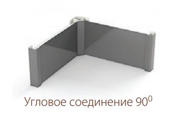 Соединение 90 гр. для цоколя H=150, цвет белый в Новосибирске