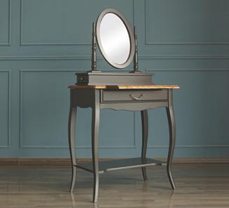 Косметический стол Leontina с зеркалом (ST9321BLK) Черный в Новосибирске - предосмотр 4