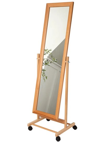 Зеркало напольное в гардероб BeautyStyle 27 (135х42,5см) Светло-коричневый в Новосибирске - изображение 2