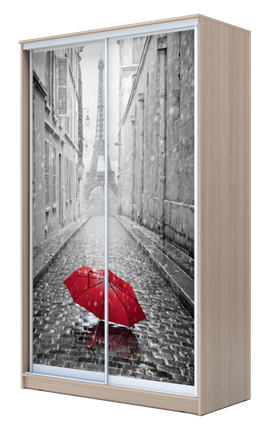 Шкаф 2400х1500х620, Париж, зонтик ХИТ 24-15-77-02 Ясень Шимо Светлый в Новосибирске - изображение